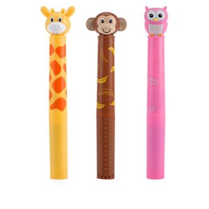 Nuby Electric Toothbrush with Animal Character, Giraffe, 3 Piece Set