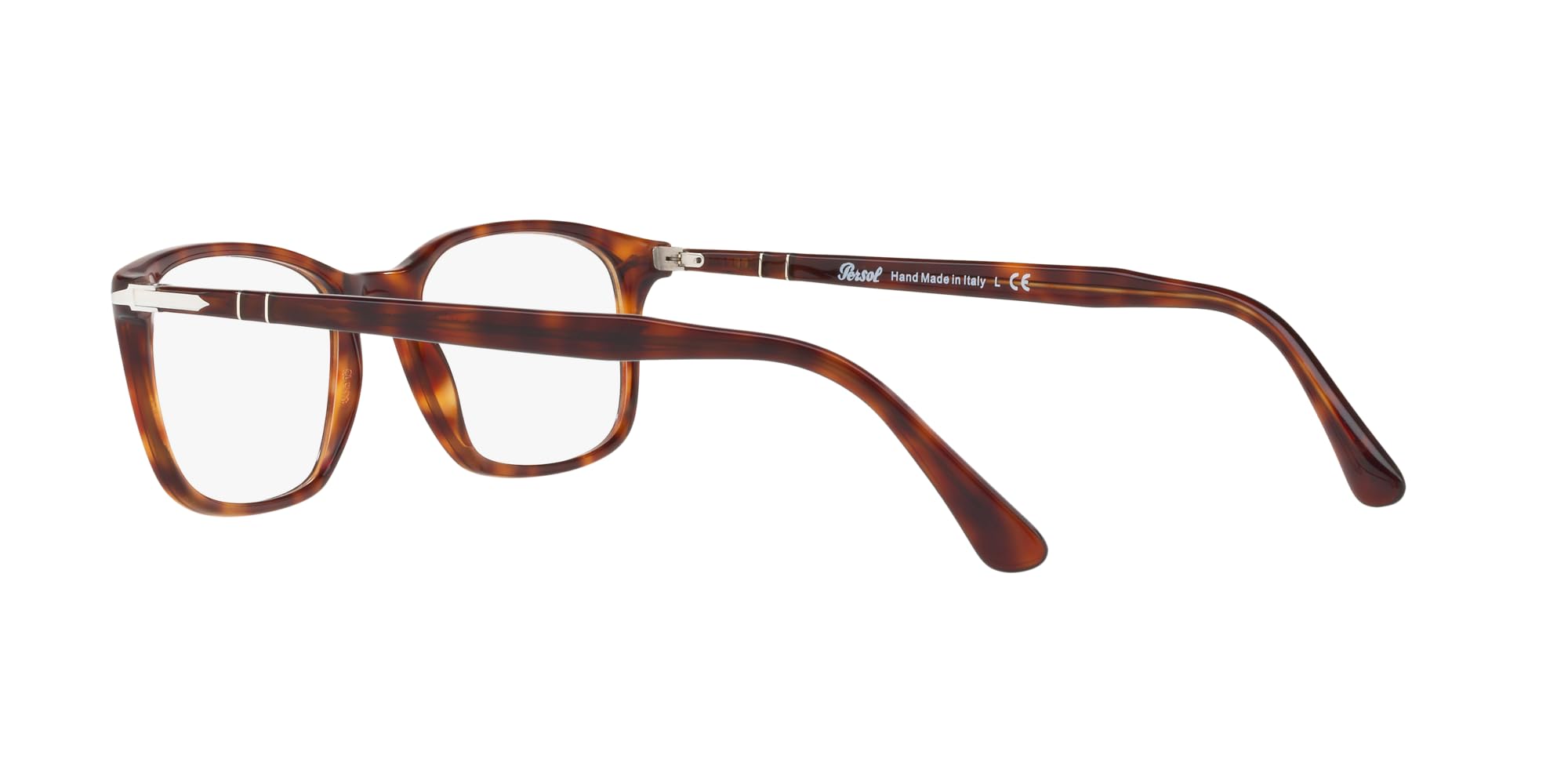 Persol PO3189V Rectangular Prescription Eyewear Frames, Havana/Demo Lens, 53 mm