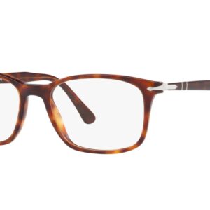 Persol PO3189V Rectangular Prescription Eyewear Frames, Havana/Demo Lens, 53 mm