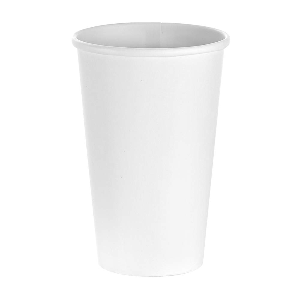 Tezzorio (200 Count) 20 oz White Paper Hot Cups, Disposable Coffee Cups, Hot Drink Paper Cups for Latte, Cappuccino, Tea, Chocolate