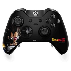 skinit decal gaming skin compatible with xbox one elite controller - officially licensed dragon ball z vegeta portrait design