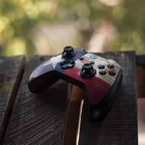 Skinit Decal Gaming Skin Compatible with Xbox One Elite Controller - Originally Designed Texas Flag Dark Wood Design