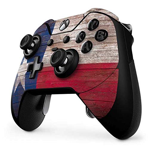 Skinit Decal Gaming Skin Compatible with Xbox One Elite Controller - Originally Designed Texas Flag Dark Wood Design