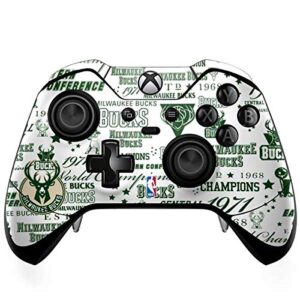 Skinit Decal Gaming Skin compatible with Xbox One Elite Controller - Officially Licensed NBA Milwaukee Bucks Historic Blast