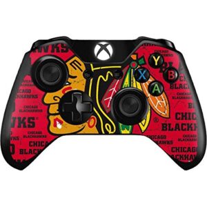 skinit decal gaming skin compatible with xbox one controller - officially licensed nhl chicago blackhawks blast design