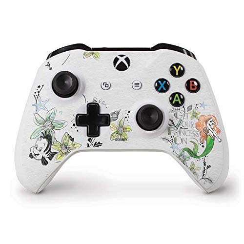 Skinit Decal Gaming Skin Compatible with Xbox One S Controller - Officially Licensed Disney The Little Mermaid Ariel and Flounder Art Design