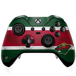 skinit decal gaming skin compatible with xbox one elite controller - officially licensed nhl minnesota wild jersey design