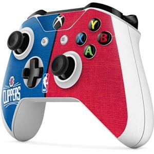 Skinit Decal Gaming Skin Compatible with Xbox One S Controller - Officially Licensed NBA LA Clippers Canvas Design