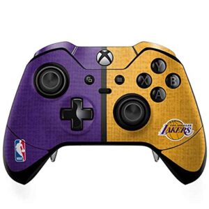 skinit decal gaming skin compatible with xbox one elite controller - officially licensed nba los angeles lakers canvas design