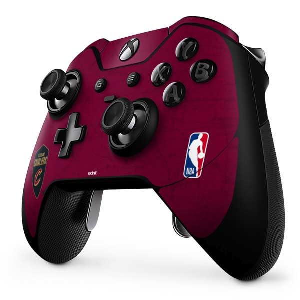 Skinit Decal Gaming Skin Compatible with Xbox One Elite Controller - Officially Licensed NBA Cleveland Cavaliers Distressed Design