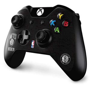 Skinit Decal Gaming Skin Compatible with Xbox One Controller - Officially Licensed NBA Brooklyn Nets Distressed Design