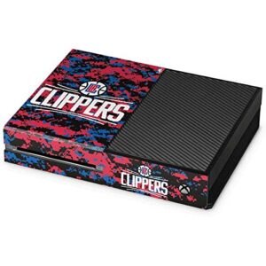 skinit decal gaming skin compatible with xbox one console - officially licensed nba la clippers digi camo design