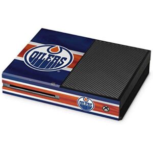 skinit decal gaming skin compatible with xbox one console - officially licensed nhl edmonton oilers jersey design