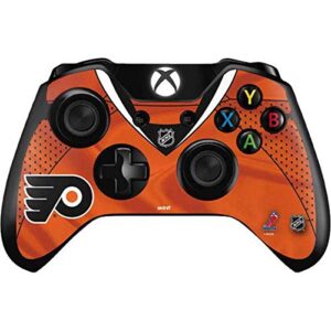 skinit decal gaming skin compatible with xbox one controller - officially licensed nhl philadelphia flyers jersey design