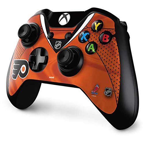 Skinit Decal Gaming Skin Compatible with Xbox One Controller - Officially Licensed NHL Philadelphia Flyers Jersey Design