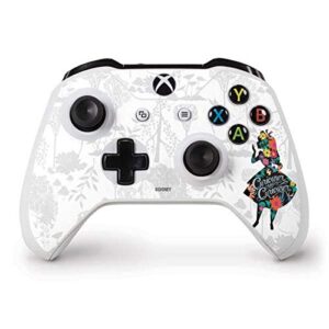 skinit decal gaming skin compatible with xbox one s controller - officially licensed disney alice in wonderland (animated) silhouette curiouser and curiouser design