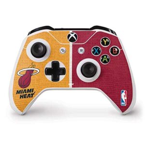 Skinit Decal Gaming Skin Compatible with Xbox One S Controller - Officially Licensed NBA Miami Heat Canvas Design