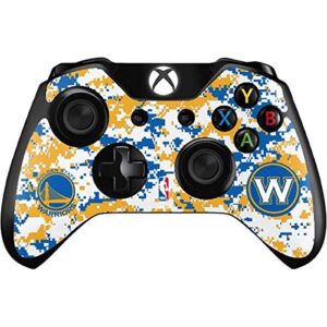 skinit decal gaming skin compatible with xbox one controller - officially licensed nba golden state warriors digi camo design