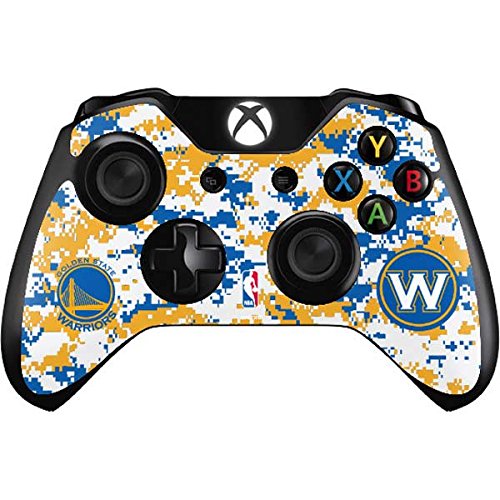 Skinit Decal Gaming Skin compatible with Xbox One Controller - Officially Licensed NBA Golden State Warriors Digi Camo Design