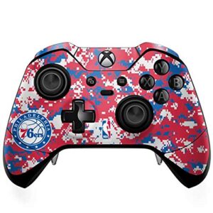 skinit decal gaming skin compatible with xbox one elite controller - officially licensed nba philadelphia 76ers red digi camo design