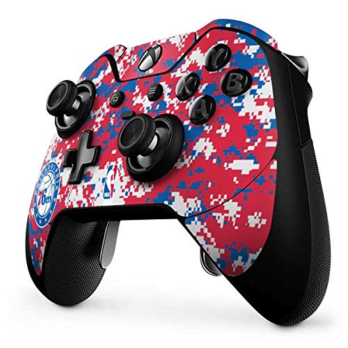 Skinit Decal Gaming Skin compatible with Xbox One Elite Controller - Officially Licensed NBA Philadelphia 76ers Red Digi Camo Design