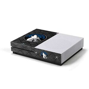 skinit decal gaming skin for xbox one s console - officially licensed nba minnesota timberwolves dark rust design