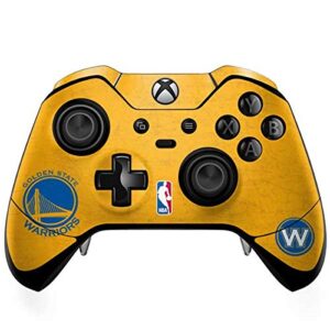 Skinit Decal Gaming Skin compatible with Xbox One Elite Controller - Officially Licensed NBA Golden State Warriors Distressed Design