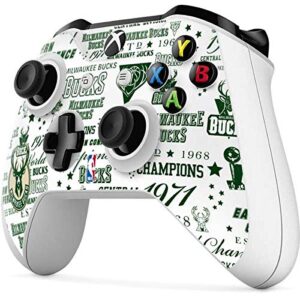 Skinit Decal Gaming Skin compatible with Xbox One S Controller - Officially Licensed NBA Milwaukee Bucks Historic Blast