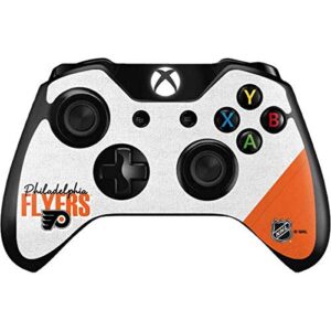 skinit decal gaming skin compatible with xbox one controller - officially licensed nhl philadelphia flyers script design