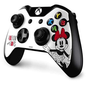 Skinit Decal Gaming Skin Compatible with Xbox One Controller - Officially Licensed Disney Minnie Mouse Rockin My Dots Design