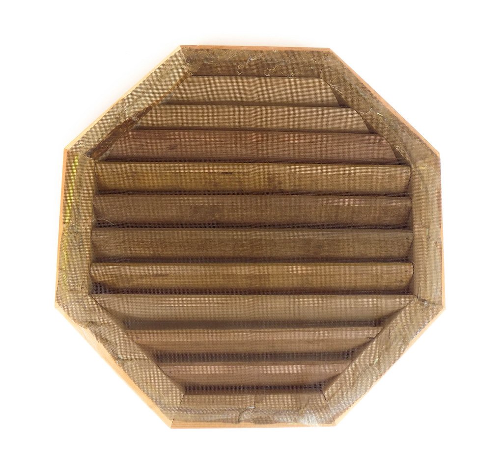 Miller Shingle Octagon Clear Cedar Vent, Flush Mount - 18 inch x 18 inch