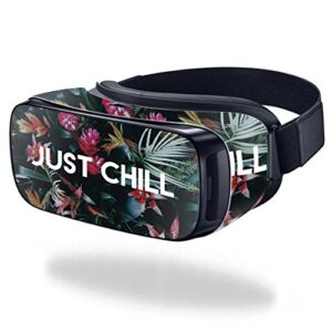 mightyskins skin compatible with samsung gear vr – just chill | protective, durable, and unique vinyl decal wrap cover | easy to apply, remove, and change styles | made in the usa