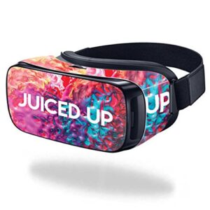 mightyskins skin compatible with samsung gear vr – juiced up | protective, durable, and unique vinyl decal wrap cover | easy to apply, remove, and change styles | made in the usa