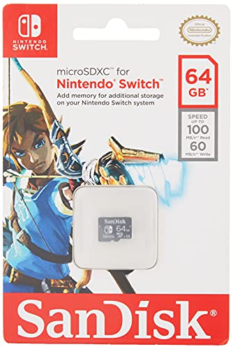 SanDisk 64GB microSDXC UHS-I card for Nintendo Switch - SDSQXAT-064G-GN6ZA