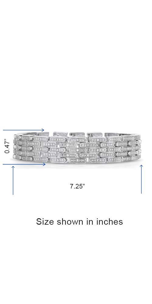 NATALIA DRAKE 1 Cttw Diamond Bracelet for Women Studded Panther Link 7.25 Inches