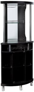 home source corner bar unit, black