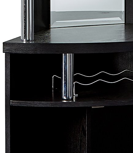 Home Source Corner Bar Unit, Black