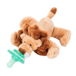 Nookums Paci-Plushies Buddies - Lion Pacifier Holder - Adapts to Name Brand Pacifiers, Suitable for All Ages, Plush Toy includes Detachable Pacifier