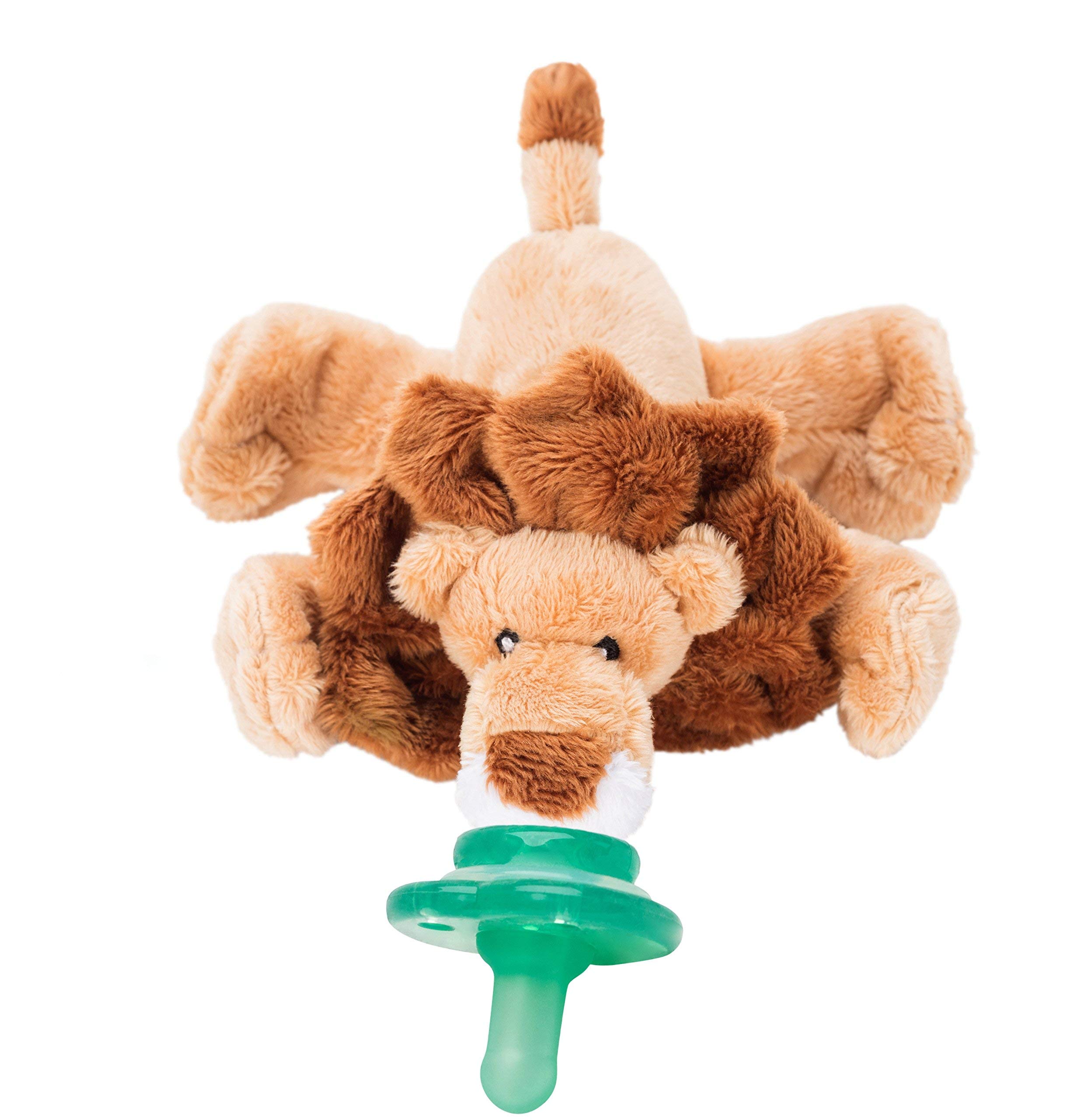 Nookums Paci-Plushies Buddies - Lion Pacifier Holder - Adapts to Name Brand Pacifiers, Suitable for All Ages, Plush Toy includes Detachable Pacifier