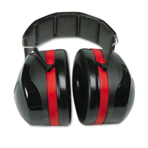 3M H10A Peltor Optime 105 High Performance Ear Muffs, Black/Red, One Pair