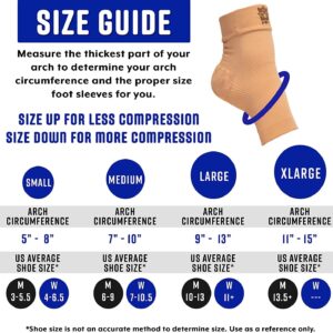 Bitly Plantar Fasciitis for Women & Men Socks Foot & Ankle Compression Sleeve, Nude, XL