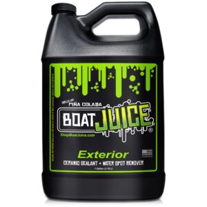 Boat Juice Exterior Boat Cleaner - Boat Water Spot Remover, Marine Ceramic Coating, Boat Wax, Boat Cleaner Fiberglass - Boat Cleaning Supplies, Boat Accessories (1 G)