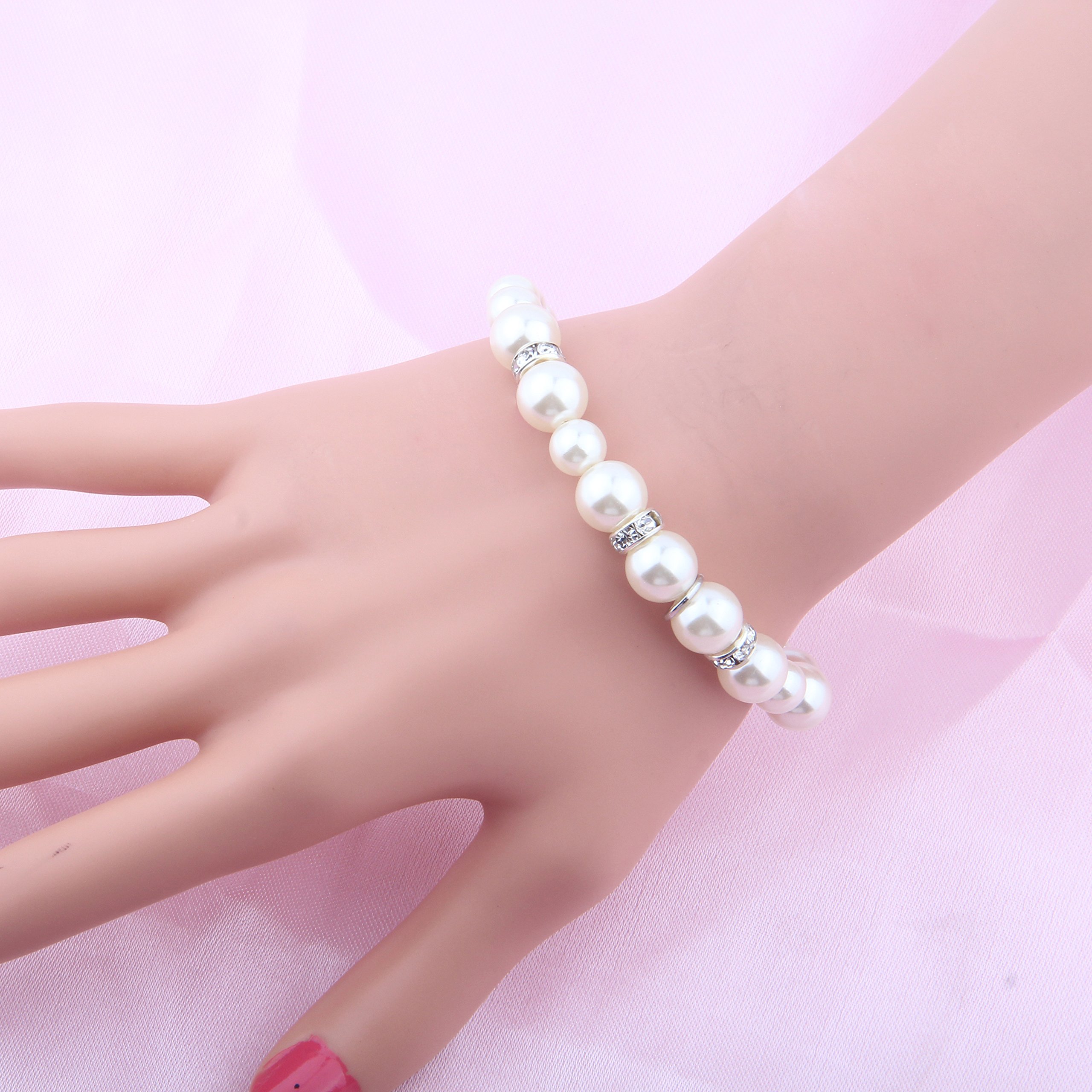 SEIRAA Mother In Law Pearl Bracelet Wedding Gift for Mother of the Bride/Groom (pearl bracelet suit)