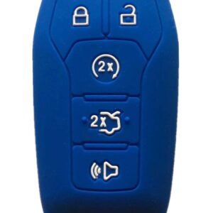 Ford Mustang Key Fob Cover: Silicone Car Remote Case Fit for Ford Mustang Fusion Exploer Edge F150 Lincoln MKZ MKX MKC | Rpkey Key Fob Shell Protector