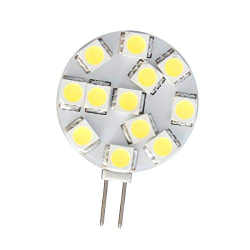 Dream lighting LED 12Volt G4 Replacement Bulb / JC10 for RV Automotive Boat Interior Dome Light Under Cabinet Light—Bi-Pin, Dimmable Pure White Light, Pack of 6