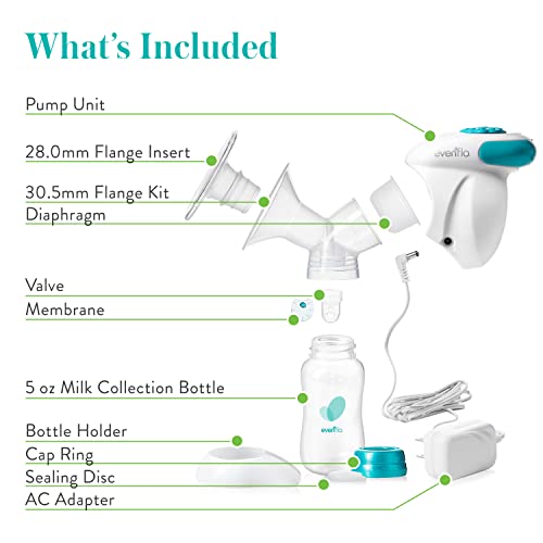 Evenflo Feeding Occasional Use Closed System Advanced Single Electric One-Handed Breast Pump