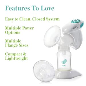 Evenflo Feeding Occasional Use Closed System Advanced Single Electric One-Handed Breast Pump