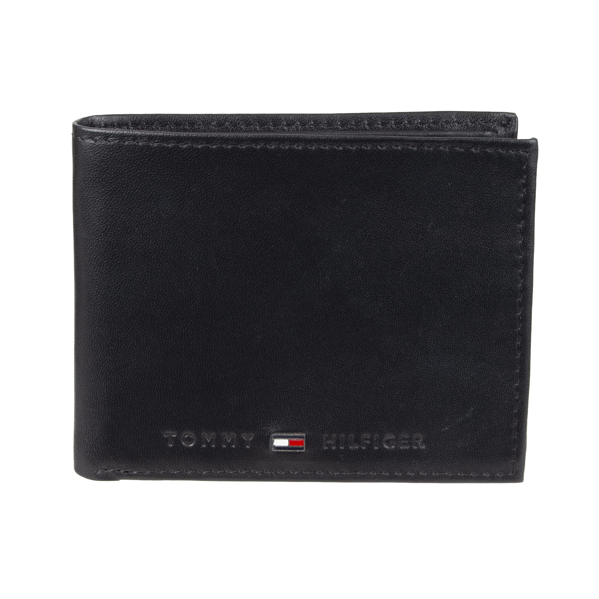 Tommy Hilfiger Men's Leather Wallet-Bifold with RFID Blocking Protection, Charcoal, One Size