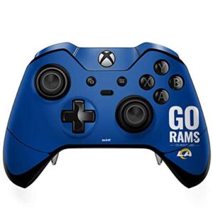 skinit decal gaming skin compatible with xbox one elite controller - officially licensed nfl los angeles rams team motto design