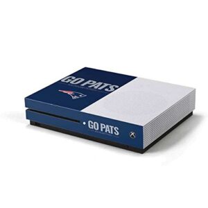 skinit decal gaming skin compatible with xbox one s console - officially licensed nfl new england patriots team motto design